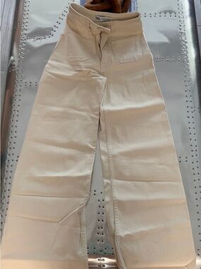 Zara Off-White Wide Leg Pants